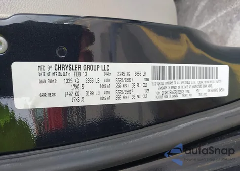 2013 Chrysler Town & Country Touring z USA, uszkodzony, nr VIN 2C4RC1BG6DR692663